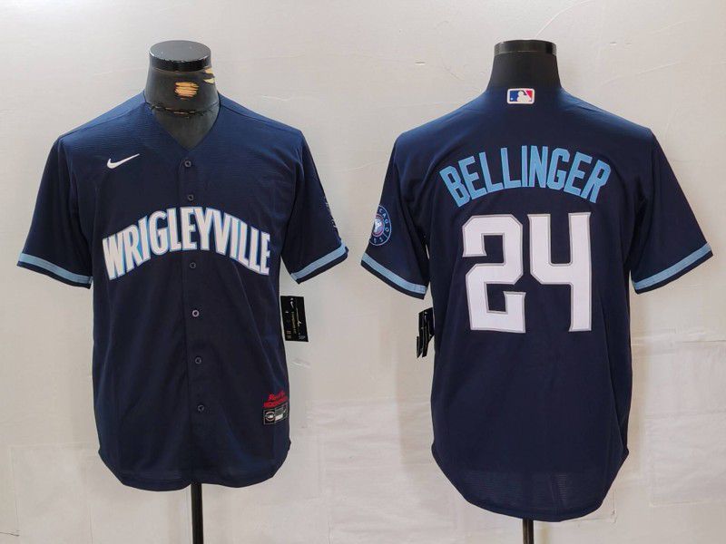 Men Chicago Cubs #24 Bellinger Blue City Edition 2024 Nike MLB Jersey style 1->los angeles dodgers->MLB Jersey